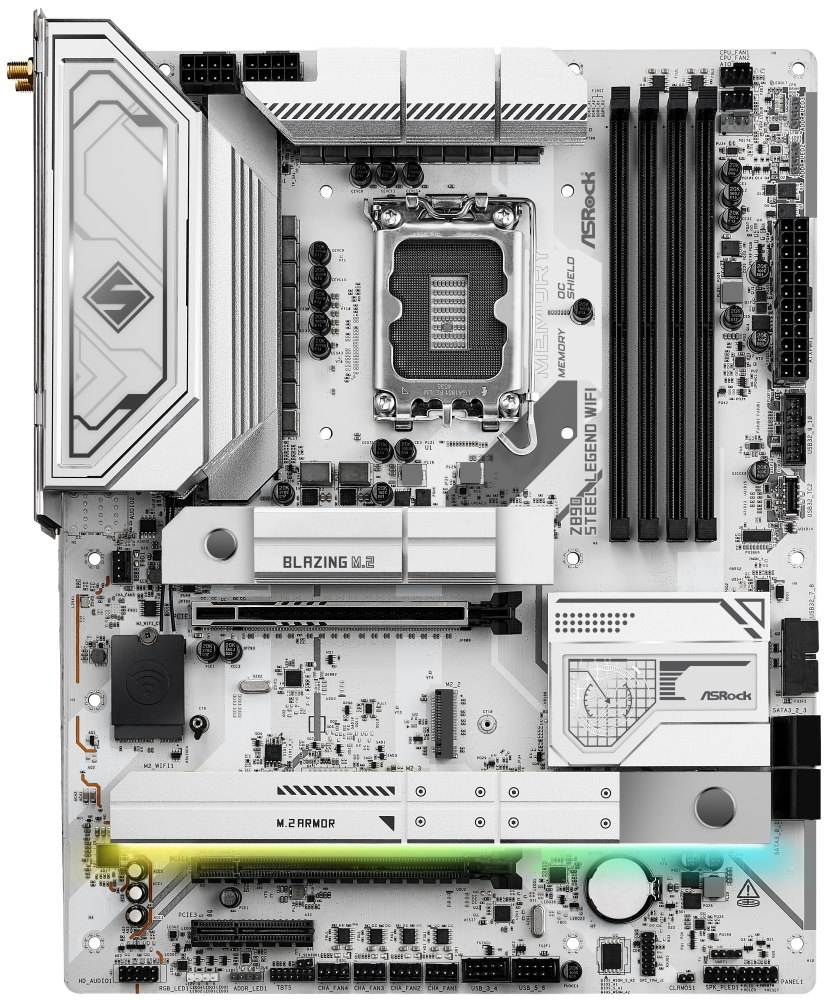 ASRock Z890 Steel Legend WiFi / Intel Z890 / LGA1851 / 4x DDR5 / 4x M.2 / HDMI / 2x Thunderbolt 4 / WiFi / ATX